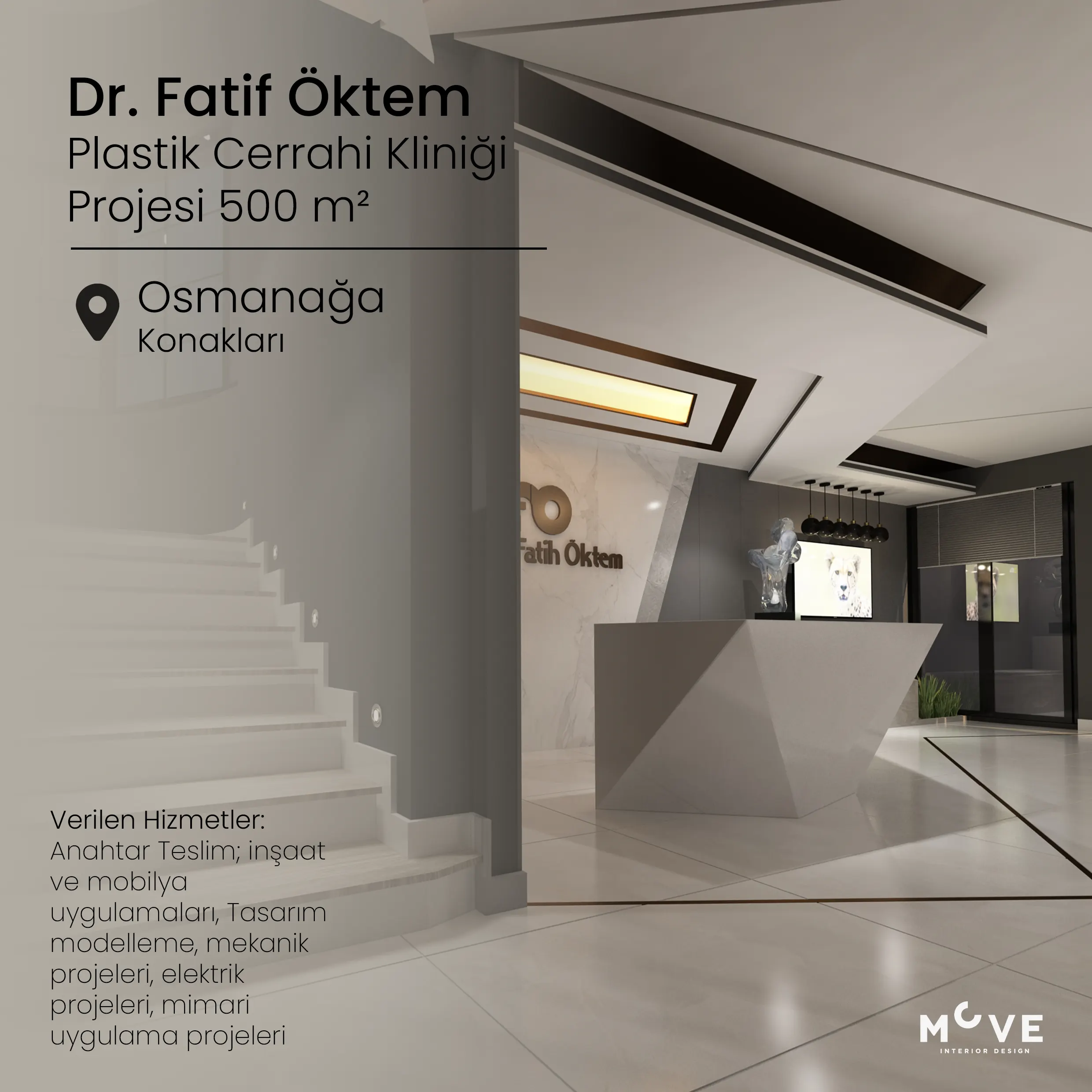 Dr. Fatih Öktem | Anahtar Teslim Klinik İç Tasarım Projesi